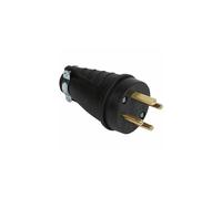 Fiche caoutchouc 3P+T 20A à sortie droite avec anneau de suspension LEGRAND 0550