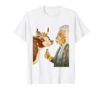 0553 Embrasse la Vache 2021 Plus 4 Mumzy Maria Uberstein T-Shirt Graphique avec Valeur, Homme, Blanc, L