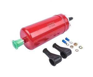 0580464070 Pompe à carburant haute pression rouge, 12V In-Line Petrol Diesel Fuel Transfer Pump Universal Replacement 0580464038