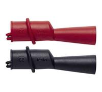 0590 0009 Jeu De Pinces Crocodiles Raccord à Vis Cat Iii 1000 V, Cat Iv 600 V Noir, Rouge - Testo