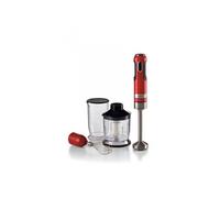 Ariete Mixeur plongeant 3-en-1 602 - 1000 W, 10 vitesses + Turbo, hachoir, verre, fouet, rouge