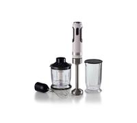 Ariete, 3-en-1 Mixeur Plongeant Moderne 602, Inclut Mixeur Hachoir, Verre pour Mixer et Fouet, 10 Vitesses + Fonction Turbo, Lame et Pied Amovible en Acier Inox, 1000W, Blanc