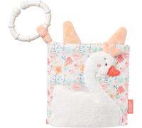 062120 Livre Sensoriel en Tissu « Le Lac des cygnes » - Motifs de Fleurs et d'Animaux - 8 Pages avec Pouet-Pouet, Papier Bruissant, Miroir - Pour Bébés et Tout-Petits dès 0 Mois - 11 x 11 cm