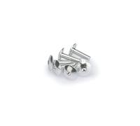 0657 - lot de six vis en aluminium, tête convexe, m6 x 20 mm sous blister compatible avec universal universal COULEUR ARGENT