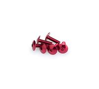 0657 - lot de six vis en aluminium, tête convexe, m6 x 20 mm sous blister compatible avec universal universal COULEUR ROJO