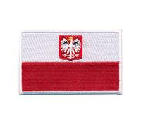 0660 Mini écusson thermocollant Motif drapeau de la Pologne, 30 x 20 mm