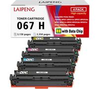 067H 067 H Toner Cartouche Compatible Pour Canon I-Sensys Lbp631 Lbp631Cw Lbp633 Lbp633Cdw Mf651 Mf651Cw Mf655 Mf655Cdw Mf657 Mf657Cdw Imprimante Haut Rendement (4-Pack,Bk/C/M/Y)[ENC941420]