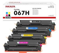 067H 067 Toner Compatible pour Canon 067H 067 pour Canon i-SENSYS MF655CDW Toner MF657CDW LBP631CW LBP633CDW MF651CW Cartouches (Noir Cyan Jaune Magenta, 4 Pack)