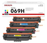 069H 069 MF752cdw Compatible pour Canon 069H 069 i-Sensys MF752Cdw Toner LBP673Cdw MF753Cdw LBP674Cx LBP674Cdw MF751Cdw MF754Cdw MF755Cdw MF756Cx CRG-069H Noir Cyan Magenta Jaune, Pack de 4