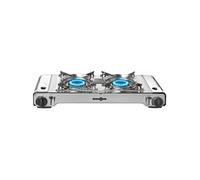 Brunner Outdoor Réchaud de camping Devil Double Grill – 2 x 2,2 kW – Gris Fostel