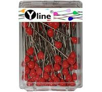 0717-RO Lot de 100 fiches à papier peint avec tête en plastique Rouge env. 60 mm