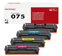 075 075H Cartouche de Toner Remplacement pour Canon 075 075H Cartouche de Toner pour ImageCLASS LBP646Cdw LBP647Cdw MF662Cdw MF663Cdw MF665Cdw Drucker Imprimante Toner Noir Cyan Jaune Magenta, 4-Pack