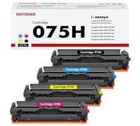 075H 075 Cartouche de Toner Remplacement pour Canon 075H 075 Cartouche de Toner pour ImageCLASS LBP646Cdw LBP647Cdw MF662Cdw MF663Cdw MF665Cdw Drucker Imprimante Toner Noir Cyan Jaune Magenta, 4-Pack