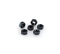 0764 - lot de six écrous en aluminium m6 sous blister compatible avec universal universal COULEUR NOIR