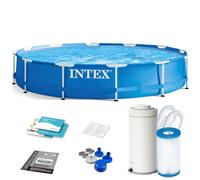 078257282128 Basen ogrodowy stelażowy 366 x 76 cm 9w1 INTEX 28212 Intex