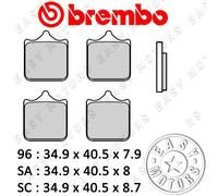 07BB33.RC Paire De Plaquettes De Frein Brembo Avant Aprilia Rsv Nera 1000 04