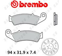 07HO25.06 CP PASTILLES DE FREIN BREMBO AVANT HONDA XR R DAKAR 600 89>90