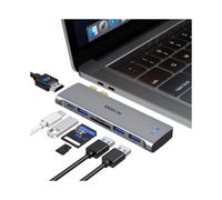 (08 7 en 2 à vendre) Adaptateur MacBook Pro Hub Station d'accueil USB Type-C Double USB C vers HDMI