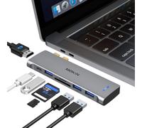 (08 7 en 2 à vendre) Hub USB Type C compatible MacBook Pro Adaptateur USB Station d'accueil Double USB