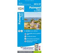 IGN Carte topographique Paimpol / Tréguier / Île de Bréhat – 1:25 000 – 0814OT
