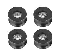 0840UU 8x40x20.7mm Nylon enduit U-rainure Guide poulie roue roulement à rouleaux, Type U rainure poulie Rail roulement à billes, 4 pièces