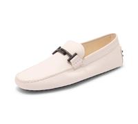 Tod's - Gommino Doppia T New Gommini 122 - Homme - Chaussures - Blanc - Taille: 40 EU