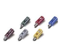 Fiche mâle 2.6 mm avec trou transversal 08891 marron 10 pc(s)