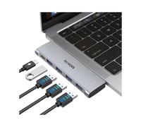 (09 6 en 2 à vendre) Adaptateur MacBook Pro Hub Station d'accueil USB Type-C Double USB C vers HDMI