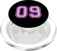 09 Number Nine Sports Varsity College Girl Matching PopSockets PopGrip pour MagSafe