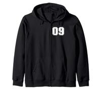 09 Number Nine Team Sports Graphic Design Varsity Matching Sweat à Capuche