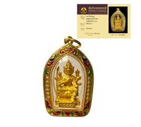 091. Pendentif amulette thaïlandaise Erawan, censé apporter chance et bénédiction. Ce pendentif sacré est une amulette thaïlandaise bénédiction porte-bonheur Holy Brahman Love Bay collier authentique