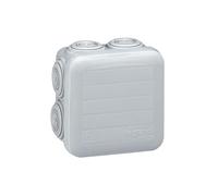 092005 Boîte de dérivation carrée Plexo dimensions 65x65x40mm - 7 entrées - gris RAL 7035 - Legrand
