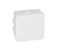 092023 Boîte De Dérivation Carrée Plexo Dimensions 105x105x55mm - 7 Entrées - Blanc Ral 9010