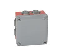092025 Boîte de dérivation carrée Plexo dimensions 105x105x55mm ROUGE pour ERP - 7 entrées - Legrand