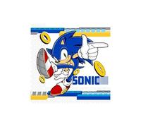 0924 - Lot de 20 serviettes en papier Sonic - Idéales pour les fêtes et les anniversaires