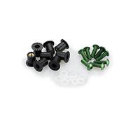 0957 - lot de vis en aluminium avec antivibratoires en caoutchouc pour installation de compatible avec universal universal COULEUR GREEN