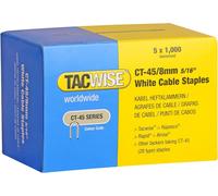0980 Boîte de 5000 Agrafes pour câble de finition CT-45/8 mm Blanc