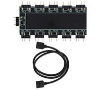 0Channel RB Hub pour PC Motherboard RB RB Extension Cable avec Aura Sync Prise en Charge de l'installation Facile et de la Conception de Broches Horizontales pour Une expérience (5V à 3 Broches)