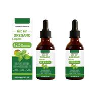 0il d'origan liquide | Huile d'origan aux graines noires, vitamine E | Sans OGM, sans gluten | 2 0Z,2Pcs