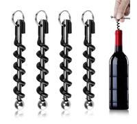0XBIT 4 Pièces Mini Tire-Bouchon, Ouvre-Bouteille de Vin Portable, Mini Porte-Clés Tire-Bouchon, Petit et Facile à Transporter, pour Pique-Niques, au Camping et aux Fêtes