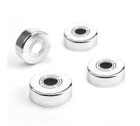 0XBIT 4 Pièces Rosace Mitigeur Douche 3 Tailles en 1, Argent Rosace Robinet, Rosace Radiateur Détachable, Diamètre du Trou Réglable, pour Robinet de Douche, Robinets, Radiateurs