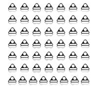 0XBIT 50 Pièces Triangle Anneau Boucle, Boucle Triangulaire, Boucle en Alliage de Zinc Anneau D, Boucle de Réglage Triangle, Convient pour le Bricolage, les Sangles de sac à Main (Noir)