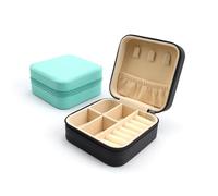 0XBIT Boite a Bijoux Femme, 2 Pièces Boite a Bijoux Voyage, Noyau Interne Epaissi, Petite Boite a Bijoux avec Baffle Amovible, Boite à Bijoux pour Rangez Bagues, Boucles D'oreilles, Bracelets