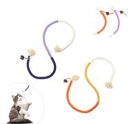 0XBIT Chat Mordant Jouets Corde, 4 pièces Jouets Molaires de Chat, Jouets pour Chats Mordant Corde de 70 cm, Jouet de Dentition pour Chat pour Soins Dentaires et Anti-Mauvaise Haleine