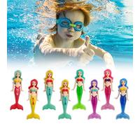 0XBIT Jeux Piscine, 8 Pièces, Comprend 4 Pièces Nouveau Jouet Piscine Sirène Transparent, Jeux d'eau pour Jeux sous Marins et Formation à la Plongée, Pour Enfants de 3 Ans et Plus
