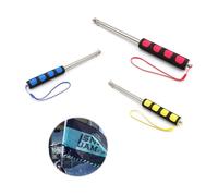 0XBIT Mat Telescopique, 3 Pièces 1,2 M Mat pour Drapeau en Acier Inoxydable, Mat Drapeau Télescopique, avec Manche en Éponge, pour Guide Touristique Drapeau, Bannières