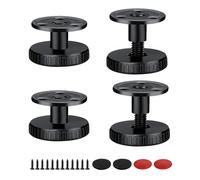 0XBIT Pied de Meuble Reglable, 4 Pièces Pieds de Meubles, Pieds Réglables en Hauteur de 27 à 40 mm, Peuvent être Percés ou Auto-adhésifs, Adaptés Aux Tables, Armoires et Pieds de Meubles de Canapé