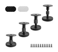 0XBIT Pied Reglable pour Meuble, 4 Pièces Cadre de Lit Réglable Adjustable, 47 à 64 mm Pieds de Meuble, Perçables et Autocollants Pied Meuble Reglable Adaptés aux Canapés, Tables, Lits