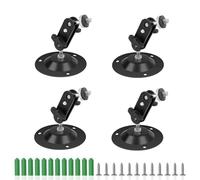 0XBIT Support Caméra Extérieur/Intérieur, 4 Pièces Mural Réglable à 360 Degrés, pour Murs et Plafonds (Noir)