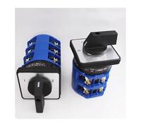 1-0-2 3 Positions 20A/32A Changeover Control Circuit Panel Mounted For Electrician Using Tools Rotary Cam Switch LW26-20/3 NWPNLXEA(20A,3P_OFF-NO)